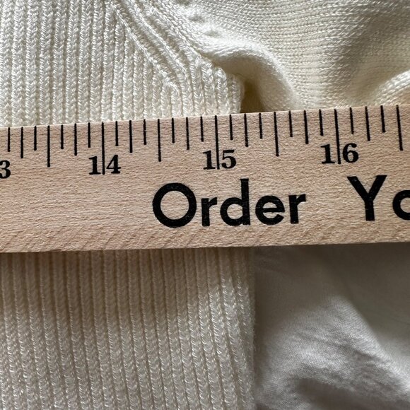 French Connection Jaida Top M Summer White Wool Blend MSRP $98 - Picture 9 of 13